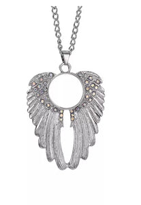 Angel Wing Circle Necklace