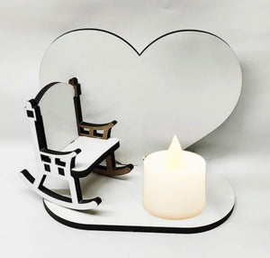 Candle Holder w/Rocking Chair