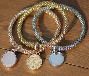 Stretch Bracelet w/Circle Disc