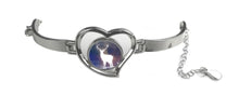 Load image into Gallery viewer, Heart shaped bracelet with circle disc
