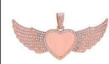Load image into Gallery viewer, Heart Shaped Angel Wing Necklace (Various Colors)
