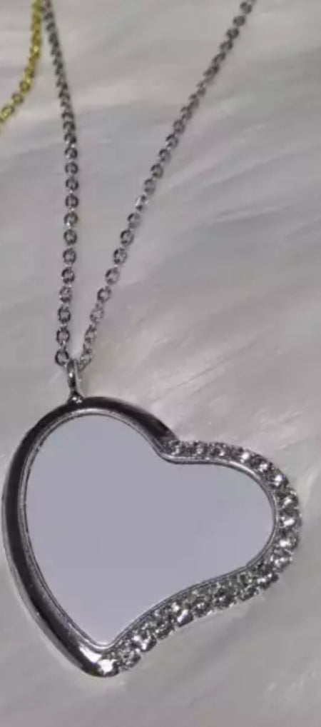 Heart shaped diamond necklace