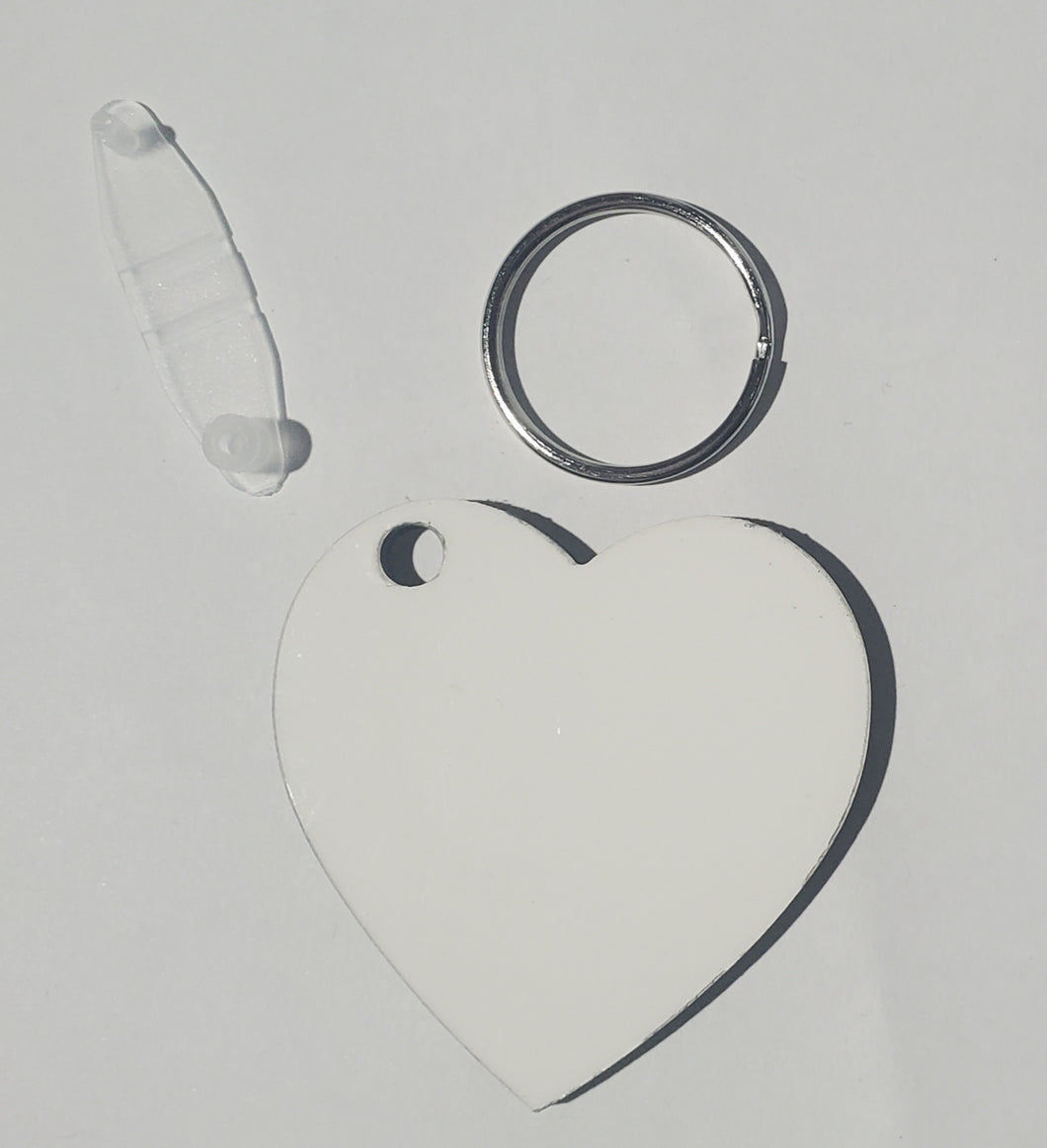 Heart Shape Keychain (Double Sided)